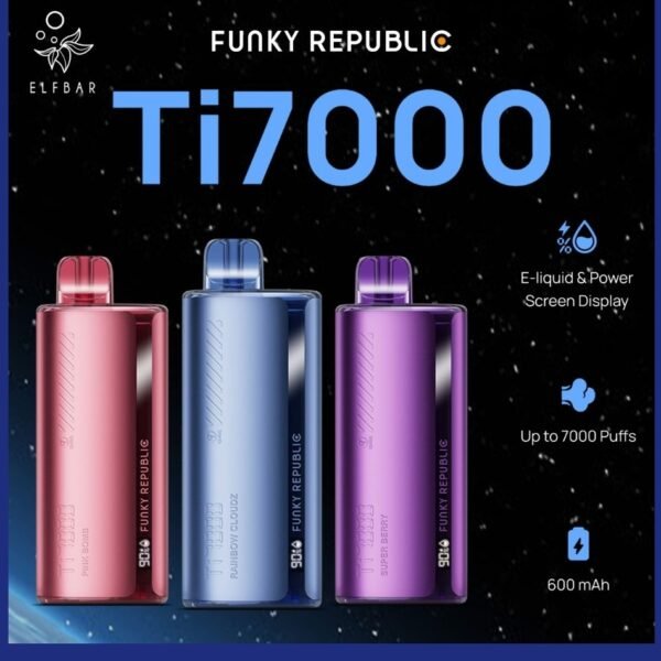 FUNKY REPUBLIC TI 7K DISPOSABLE 5CT DISPLAY