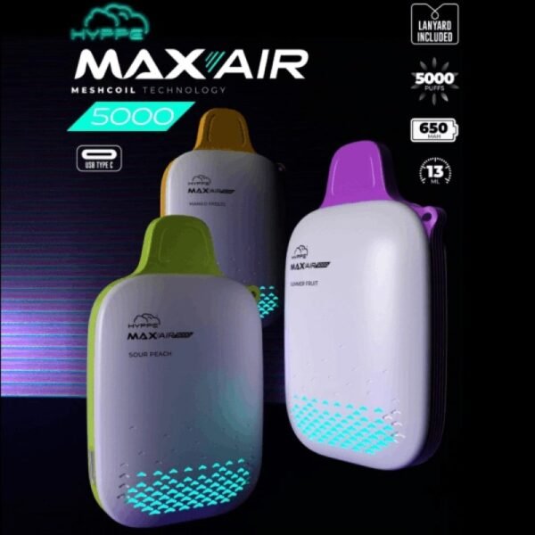 HYPPE MAX AIR 5K DISPOSABLE 5CT DISPLAY
