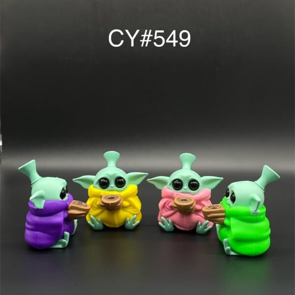 SILICONE BABY YODA HAND PIPE -CY#549