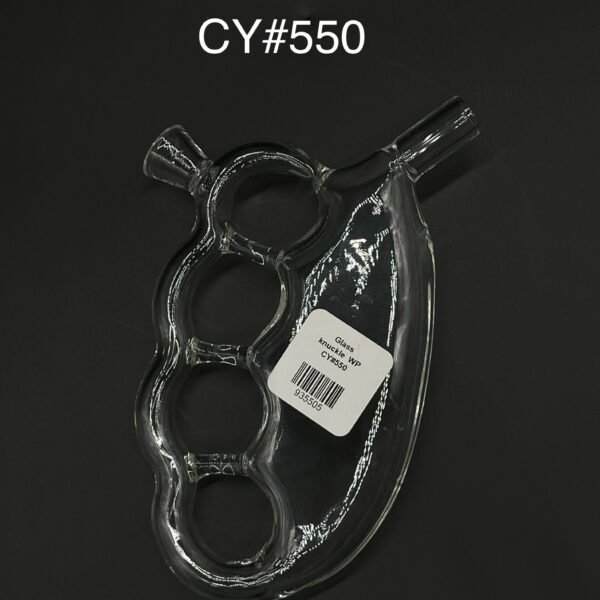 GLASS KNUCKLE HAND PIPE -CY#550
