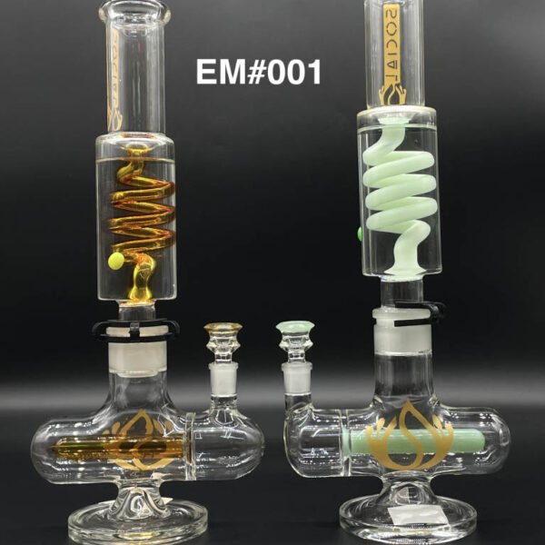 SOCIAL TROJAN 16'' WITH INLINE AND COIL PERC 2 JOINT GEL WATERPIPE (MK-02)-EM#001