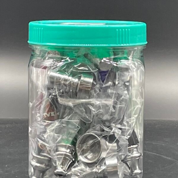 METAL PIPE ASSORTED COLORS 10CT JAR CY#793