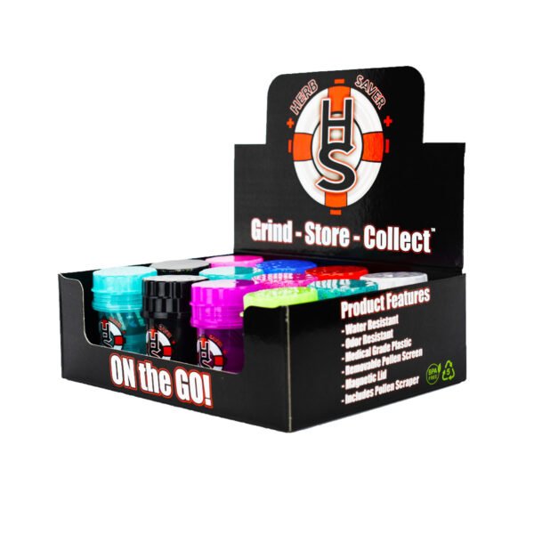 HERB SAVER (HS) GRINDER LARGE PLASTIC 6CT