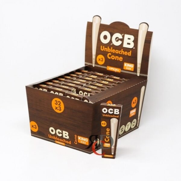 OCB UNBLEACHED CONE VIRGIN KING SIZE 32CT