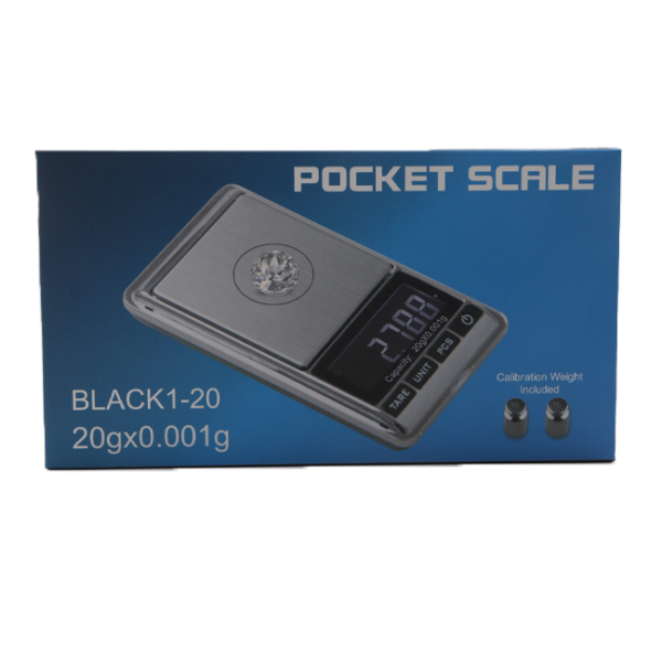 POCKET SCALE BLACK1 20G*0.001g