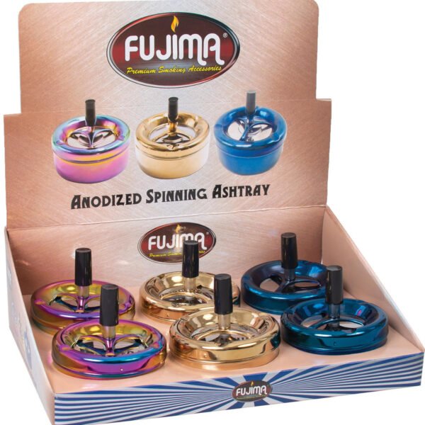 FUJIMA AS135 ANODIZE SPINNING ASHTRAY 6CT