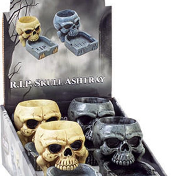 FUJIMA LT406 RIP SKULL ASHTRAY 4CT