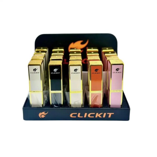 CLICKIT LIPSTICK SLIDE FLAME GH-9094 20CT DISPLAY