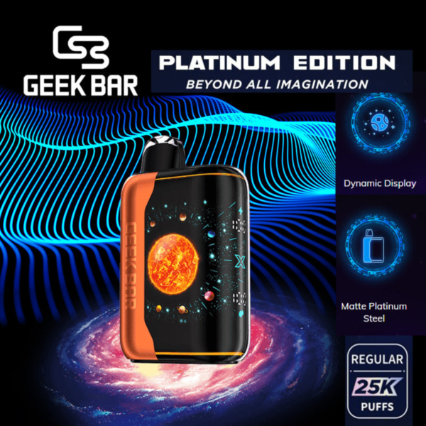 GEEK BAR PULSE X PLATINUM 25K DISPOSABLE 5CT DISPLAY