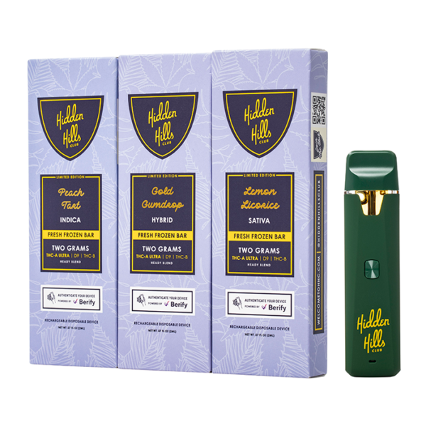 HIDDEN HILLS HEADY BLEND THCA D9 THCB 2G DISPOSABLE