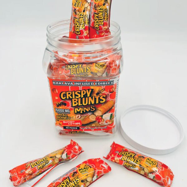 CRISPY BLUNTS MINIS 15000MG MAD HONEY 40CT JAR