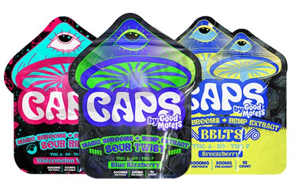 CAPS MAGIC SHROOMS HEMP 500MG GUMMIES SOUR APPLE 10CT