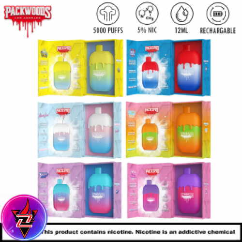 PACKWOODS PACKPOD DISPOSABLE 5000 PUFFS 5CT DISPLAY