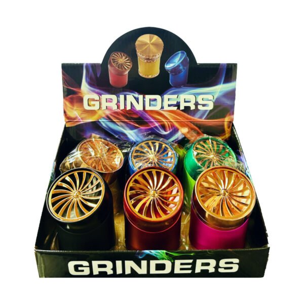 GRINDERS METALLIC SMOKE SHOP 6CT DISPLAY