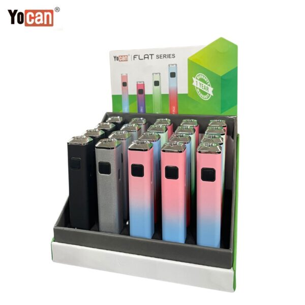 YOCAN FLAT 650MAH VAPE PEN BATTERY 20CT DISPLAY