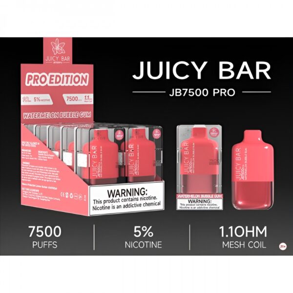 JUICY BAR JB 7500PUFFS DISPOSABLE 10CT DISPLAY