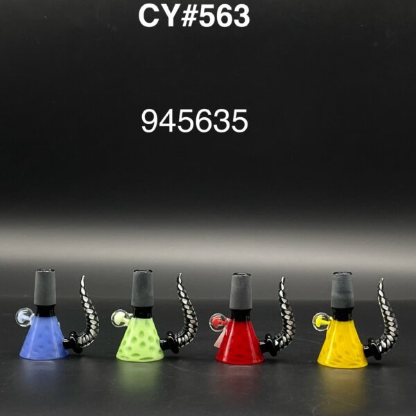14MM TRIPPY DRAGON TAIL FLOWER BOWL  -CY#563
