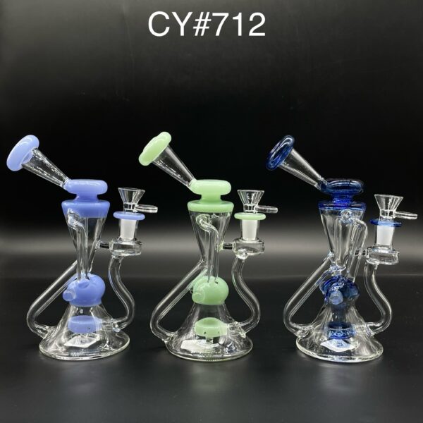 DUAL UPTAKE RECYCLER BY HEART AND MIND GLASS -CY#712