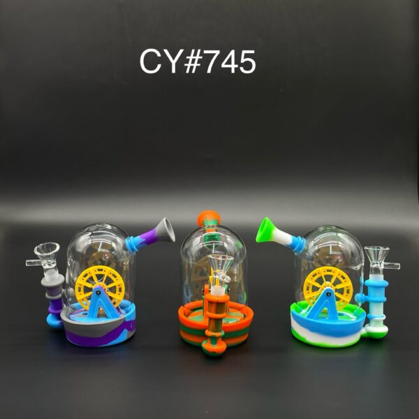 5 INCH SILICONE GLASS WATER WHEEL -CY#745