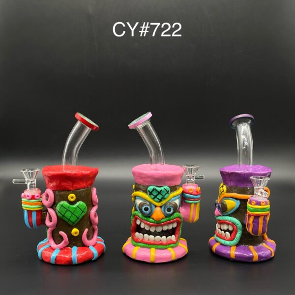 MONSTER TIKI WATER PIPE 8.5 INCHES -CY#722