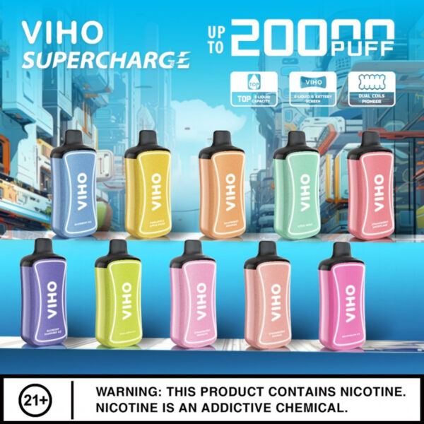 VIHO SUPERCHARGE 20K DISPOSABLE 5CT DISPLAY