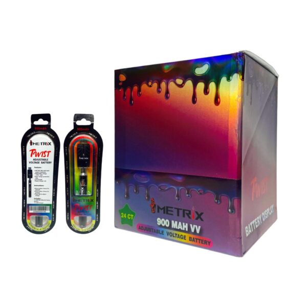 METRIX TWIST 900 MAH VV ADJUSTABLE BATTERY 24CT DISPLAY