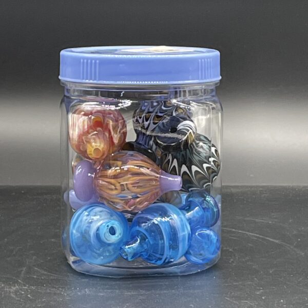 STRIPS DESIGN CARB CAP 10CT JAR -CY#443