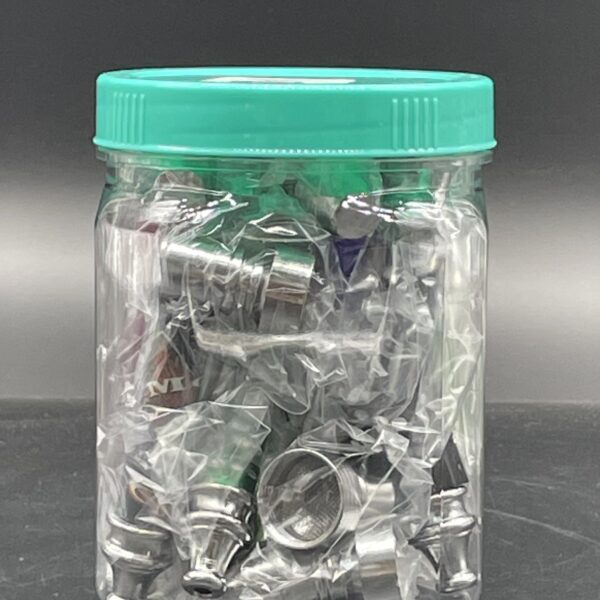 METAL PIPE ASSORTED COLORS 10CT JAR CY#793