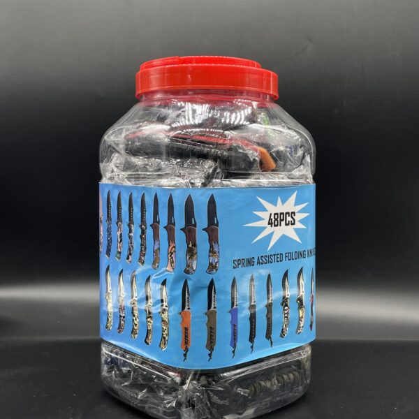 RAZOR TACTICAL KNIFE JAR 48CT