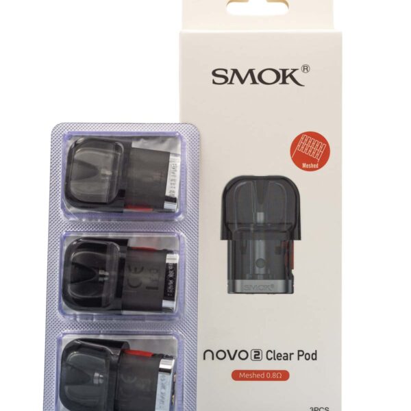 SMOK NOVO 2 CLEAR MESHED 0.9 OHM POD 1.8ML