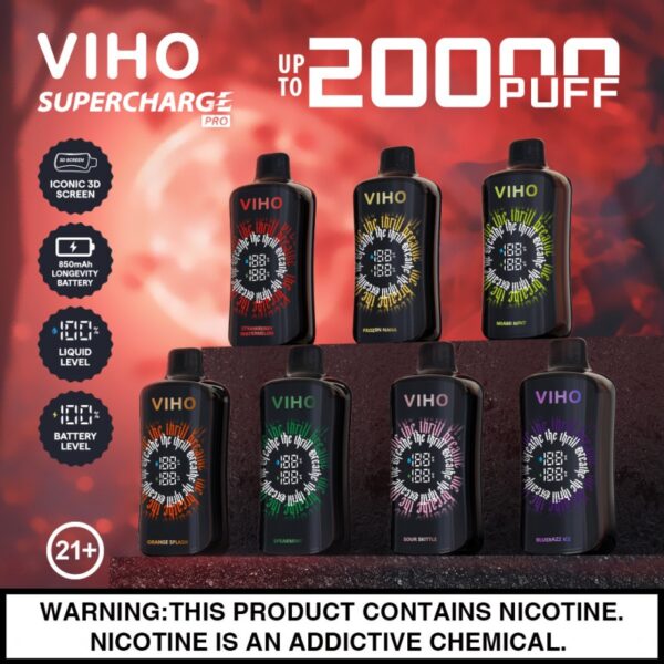 VIHO SUPERCHARGE 20K PRO DISPOSABLE 5CT DISPLAY