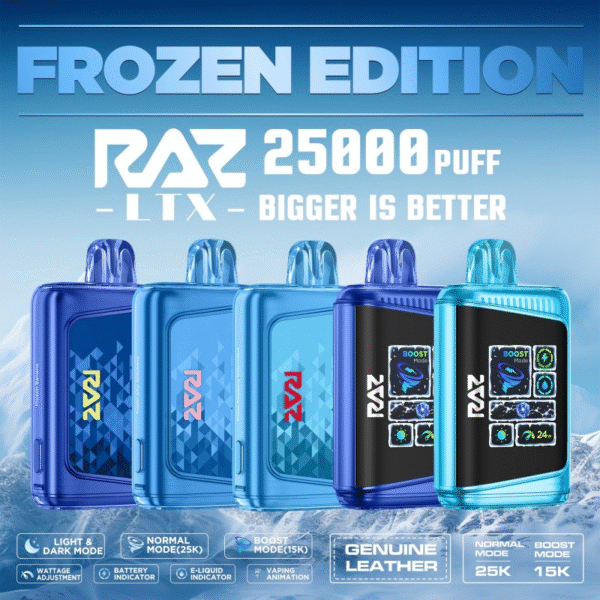 RAZ FROZEN EDITION 25K DISPOSABLE 5CT DISPLAY