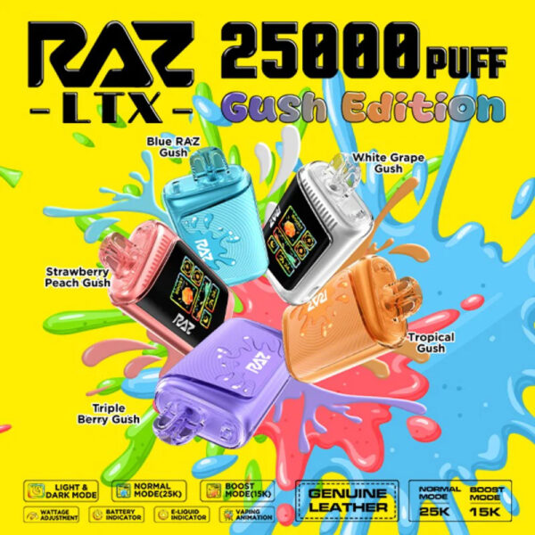 RAZ GUSH EDITION 25K DISPOSABLE 5CT DISPLAY
