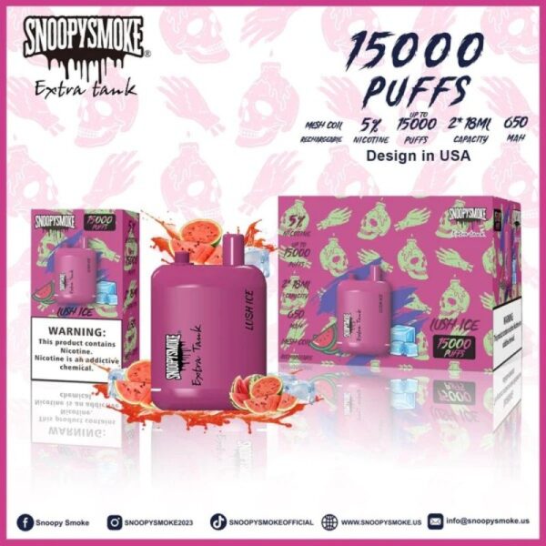 SNOOPY SMOKE 15K DISPOSABLE 10CT DISPLAY