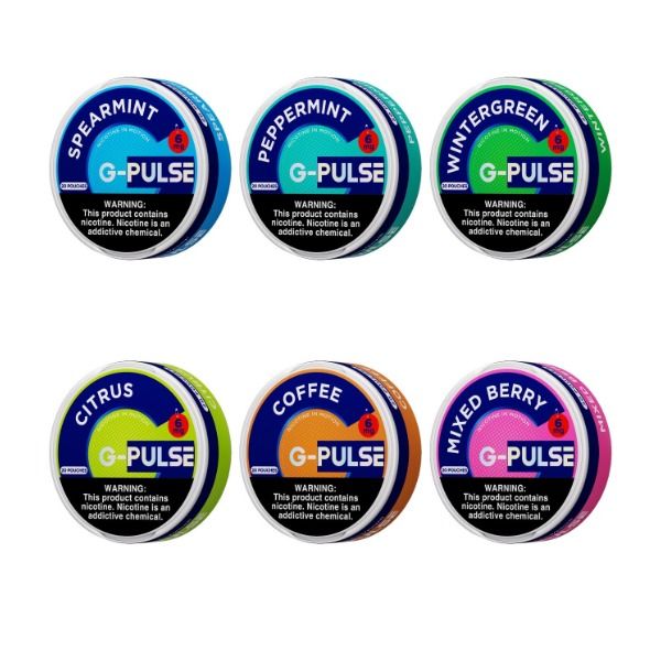 G-PULSE NICOTINE POUCHES (12 FLAVORS) 24CT/DISPLAY