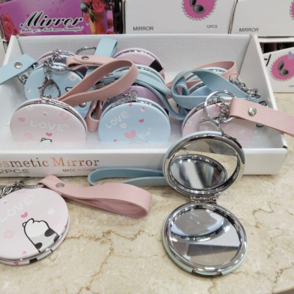 COSMETIC MIRROR KEYCHAIN 12PCS DISPLSAY