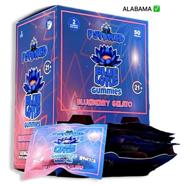 PSYCHED EDIBLES BLUE LOTUS GUMMIES 2CT 50PK