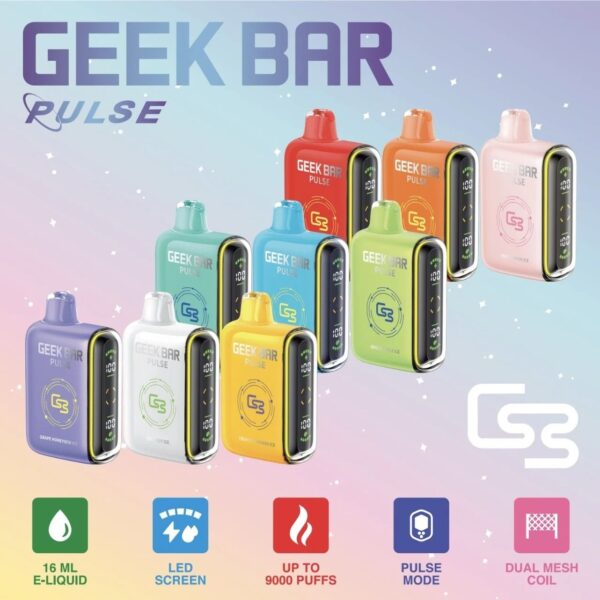 GEEK BAR PULSE 15K DISPOSABLE 5CT DISPLAY