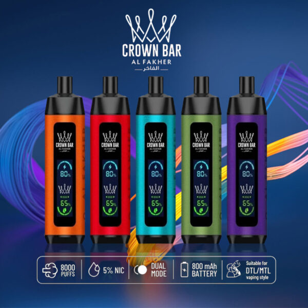 AL FAKHER 8K CROWN BAR DISPOSABLE 5CT DISPLAY